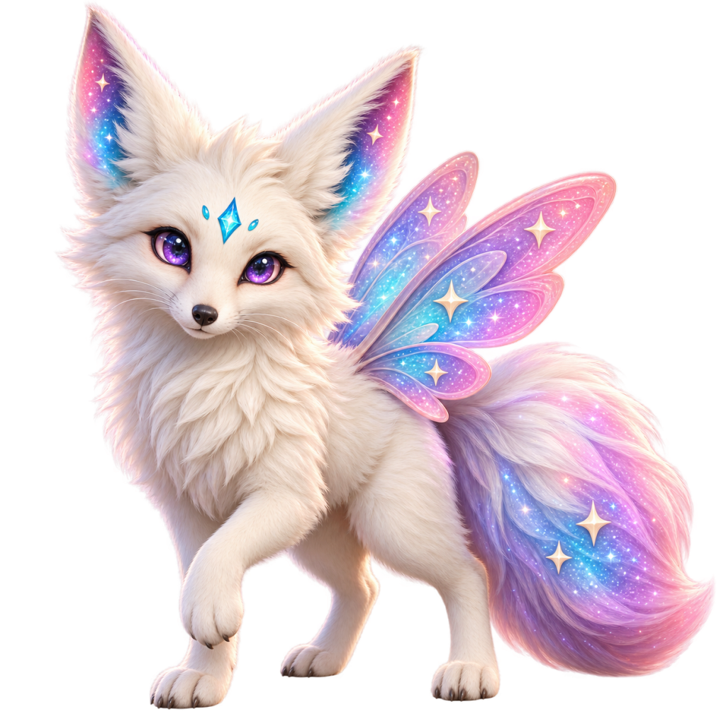 starfluff cosmic fox in the approved photorealistic Sueniverse style.